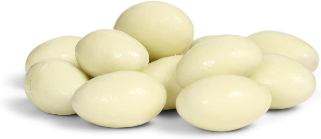 Gourmet White Chocolate Covered Almonds by Its Delish, 2 lbs Bulk | White Milk Chocolate Coated Almond Nuts, Kosher Dairy