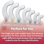 Dealmed Guedel Airway Kit – Disposable Oral Airway Kit, 8 Pieces, Ideal for EMT Supplies Kit, First Aid Kit, Medical Supplies Kit (2 Kits)