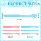 6Pcs Toilet Seat Lifter Handle, Silicone Toilet Lid Cover Lifter Tab Toilets Seat Handle Holder Lift Tools Avoid Touching Toilets for Home Bathroom Office Hotel (Blue, Pink)