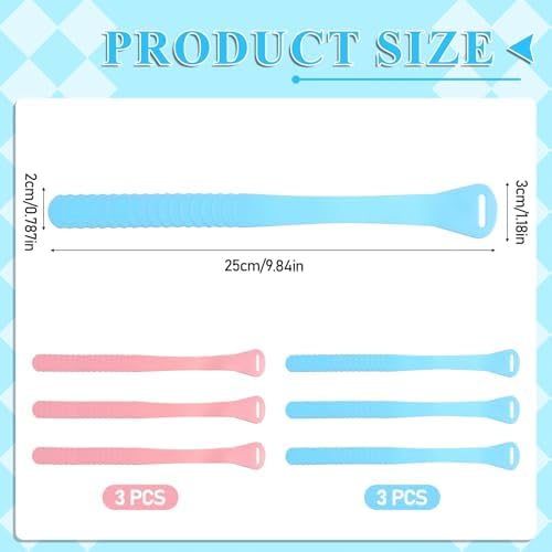 6Pcs Toilet Seat Lifter Handle, Silicone Toilet Lid Cover Lifter Tab Toilets Seat Handle Holder Lift Tools Avoid Touching Toilets for Home Bathroom Office Hotel (Blue, Pink)