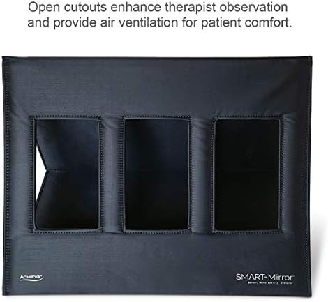 Achieva SMART Mirror Box Therapy, One Hand Use. Mirror Position Adjusts. Cutout for Air Flow and Therapist View for Occupational, Physical Rehab, Phantom Limb Pain, Stroke Rehabilitation, CRPS.