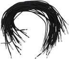 40 Pcs Elastic Barbed Cord, Stretch Round String with Metal Barbs for Mask Straps and Party Decorations（Black）