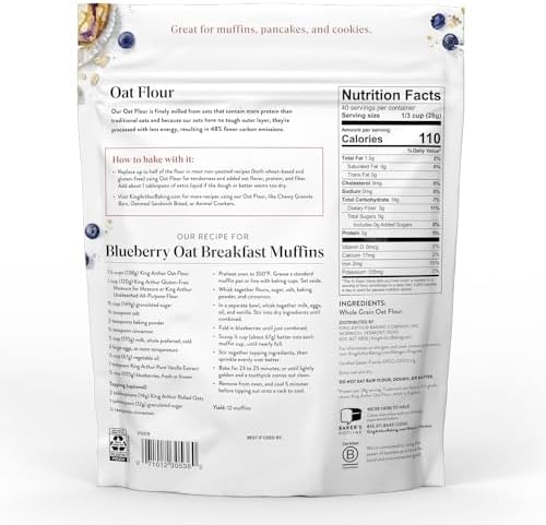 King Arthur Baking Company Gluten-Free & Whole Grain Oat Flour 2.5 lbs.
