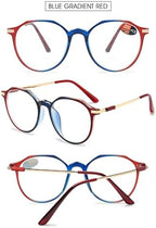 VEVESMUNDO Blue Light Blocking Reading Glasses Round Stylish Computer Readers Eyeglasses for Women Men