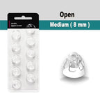 (Open Vent 8mm) Hearing Aid Domes for Oticon Minifit, Oticon Ear Caps Replacements Parts AccessoriesDomes for Oticon Hearing Aid Supplies Cleaning Kits(30 Pcs)