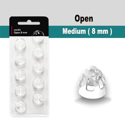 (Open Vent 8mm) Hearing Aid Domes for Oticon Minifit, Oticon Ear Caps Replacements Parts AccessoriesDomes for Oticon Hearing Aid Supplies Cleaning Kits(30 Pcs)