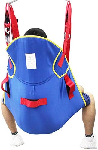 Transfer Belt Toileting Sling Mesh Bath Patient Lift Sling - Divided Leg Sling for Transfer from Bed to Wheelchair, Recliner Or Toilet,Gray, Blue