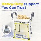 360° Swivel Shower Chair with Arms, Heavy-Duty Shower Stool for Inside Shower Stall and Tub, Safety Height Adjustable Shower Seat for Elderly and Disabled