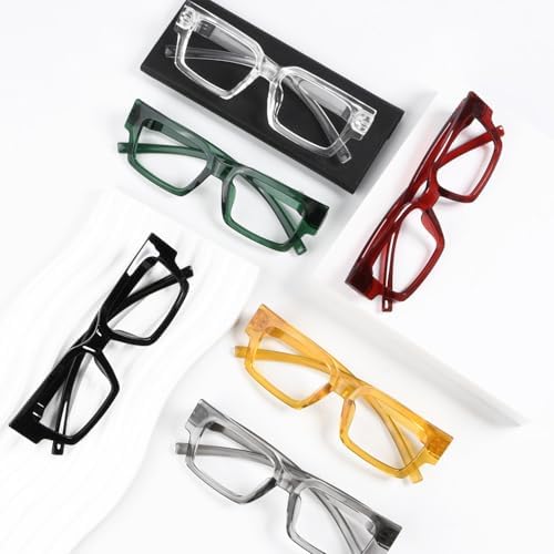 Eyekepper Modern Blue Light Blocking Reading Glasses Metalless Screwless Spring Hinges Computer Readers for Men and Women Black +0.50