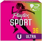 Playtex Sport Tampons, Ultra Absorbency, 36ct and Super Plus Absorbency, 36ct Bundle