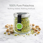 Sciara Chopped Pistachios – Sicilian Unsalted Pistachio Nuts from Bronte Italy – Premium Crushed Pistachios for Baking & Topping – Glass Jar 100g (3.5 oz)
