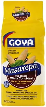Goya Masarepa Pre-Cooked White Corn Meal, 35.2 Ounce (Pack of 10)