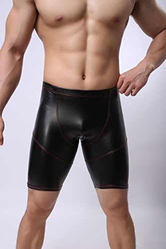 Men's PU Leather Shorts Bodywear Jockstrap Wrestling Singlet Outfits
