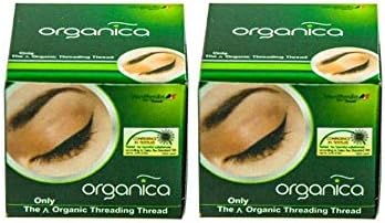 ORGANICA 2 Spool X 300M Organica Organic Cotton Eyebrow Threading Thread - India - Dermaplaning Epilator Tool For Upper Lip Chin Forehead Ibrow Hair Removal