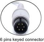 11FT 5 Lead Snap AHA Cable with 6 Pins Connector Compatible with AAMI and Most Monitors