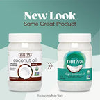 Nutiva Organic Cold-Pressed Virgin Coconut Oil, 444 mL (12 Pack) | Non-GMO, Fair Trade | Whole 30 Approved, Vegan & Keto | Fresh Coconut Flavor and Aroma for Cooking & Healthy Skin and Hair