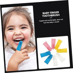 12Pcs Finger Toothbrush Silicone Oral Cleaner Tongue Brush Soft Bristles Ergonomic Fit for Gentle Gum Massage and Deep Plaque Removal