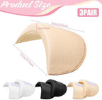 3 Pairs Shoulder Pads, 1.5cm Thickness Foam Shoulder Pads Breathable Set-in Shoulder Enhancer Anti-Slip Detachable Sponge Pad for Women Men Blazer Suit Coat Jacket Clothes Sewing Accessories