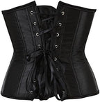 Grebrafan Women's Lace up Boned Brocade Waist Training Underbust Corsets Plus Size