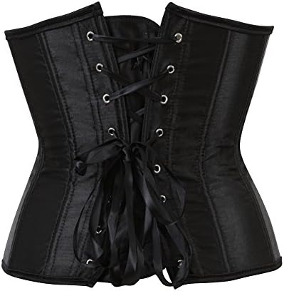 Grebrafan Women's Lace up Boned Brocade Waist Training Underbust Corsets Plus Size