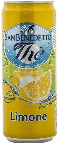San Benedetto: "The Limone" Lemon Flavoured Tea in Mineral water 11.15 Fluid Ounces (33cl) Bottles (Pack of 6) [ Italian Import ]