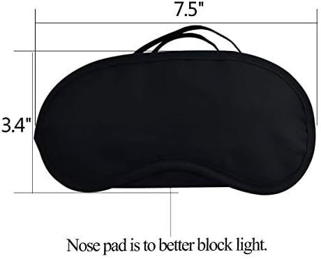 Wobe 30 pcs Black Eye Mask Cover, Sleep Mask with Nose Pad and Elastic Straps Comfortable Lightweight Blindfold Eyeshade Eyepatch for Kids Women Men for Travel Sleep or Party Supplies Game