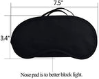 Wobe 30 pcs Black Eye Mask Cover, Sleep Mask with Nose Pad and Elastic Straps Comfortable Lightweight Blindfold Eyeshade Eyepatch for Kids Women Men for Travel Sleep or Party Supplies Game