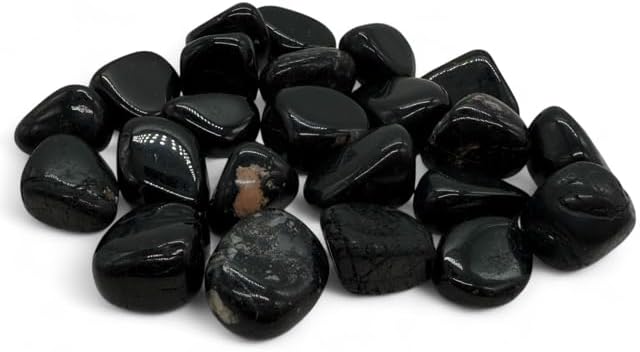 Black Tourmaline Tumbled Stone (20mm-25mm; 0.79 inches-0.98 inches)