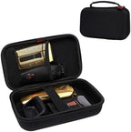RED by Kiss Men Grooming Portable Organizer BagTravel Pouch (Black) Organize Shaver Trimmer Clipper Hair Comb Convenient Mesh Inner Pocket, Hard Zipper, Handle, Water Resistant Exterior