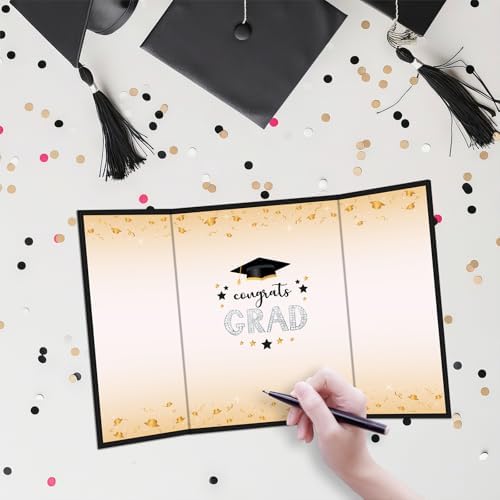 Black Graduation Signature Board - Class Of 2026 You Did It - 18"X12" Grad Guest Book Alternative For College & High School Students, Congrats Graduate Gift, Party Supplies & Decorations - A06