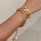 Chunky Gold Cuff Bangle Bracelet for Women Fish/Starfish Bracelets Statement Adjustable Jewelry