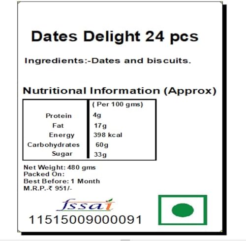 Ghasitaram Gifts Diwali Gifts - Sweets Dates Delight 24 pcs
