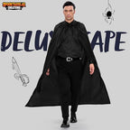 Spooktacular Creations Halloween Cape Costume, Black Cape for Adult, Black Cloak Knight for Halloween Dress Up Party Cosplay