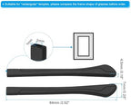 PATIKIL Glasses End Tips, 4 Pairs Eyeglass Anti Slip Ear Sock Pieces Tube Sleeve Silicone Replacement Temple for Rectangle Thin Metal Eyeglass Temple, Black-12