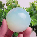 Acxico 1Pcs 40mm+ Opalite Sphere Polishing Quartz Crystal Ball Reiki Healing 1pc+Wooden Base