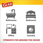 Glad Medium Trash Bags, 8 Gallon, Fragrance Free Garbage Bags With Drawstring, 26 Count