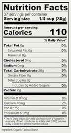 Anthony's Organic Tapioca Flour Starch, 2.5 lb, Gluten Free, Non GMO