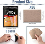 36PCS Varicose Veins Patch - Natural Relief Treatment for Legs, Spider Varicose Vein, Strengthen Capillary Health and Improve Blood Circulation