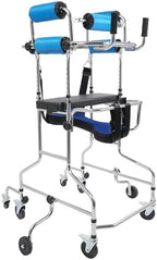 Floorstanding Adult Walker,Seniors Walking Aid Hemiplegia Rehabilitation Standing Frame, Standing Walker Lower Limb Training for 59.06-70.87in Mobility-impaired People