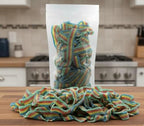 SweetGlob Sour Gummy Belts Candy (1 Pound, Sour Quattro Rainbow)