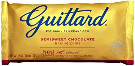 Guittard Chocolate Semi Sweet Baking Chips, Semi Sweet Chocolate, 12 Ounce (Pack of 12)