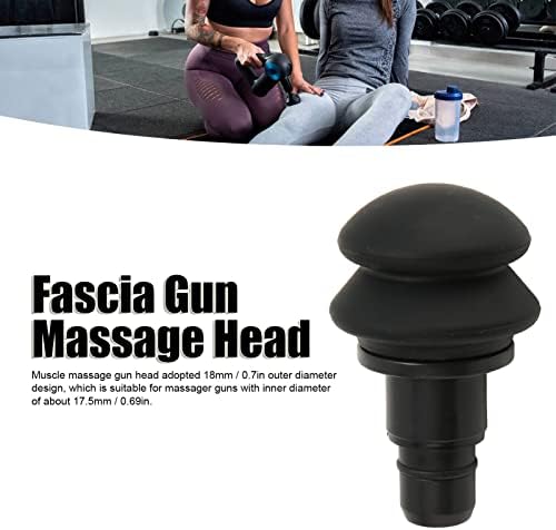 18mm Muscle Massage Gun Head, Replaceable Massager Gun Attachment for Head Legs, Silicone Gas Cushion Fascia Massager Recovery and Muscle Sore Pain Relief