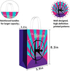 16 PCS Gymnastics Party Bags With Handles Gymnastics Birthday Party Supplies Gymnastics Party Favors Gymnastics Gifts For Girls Boys Teens Gymnasts Coach Gymnastics Party Decorations