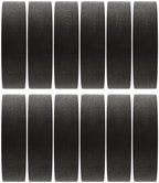 Guard-Tex® Black Finger Tape 1 inch - Self-Adhesive No Residue - 12 Rolls - 90ft Per Roll - 1080ft Total