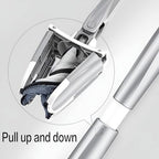 Microfiber Mop, Easy Squeeze and Spin Mop, Easy Squeeze Mop.lt is-Suitable forCleaning of Kitchen-Hardwood-Floors, Marble, Tiles, Laminate-Floors. Includes 2Replacement mop-Pads-(Grey)