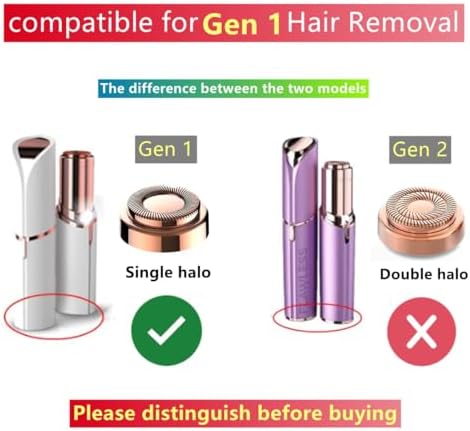Replacement Heads For Finishing Touch Flawless Facial Hair Remover,Women Hair Removal Shaving Head First Generation (2PCS, GEN 1)