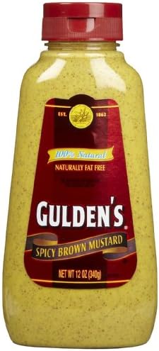 Guldens Squeeze Brown Mustard, 12 oz, 6 pk