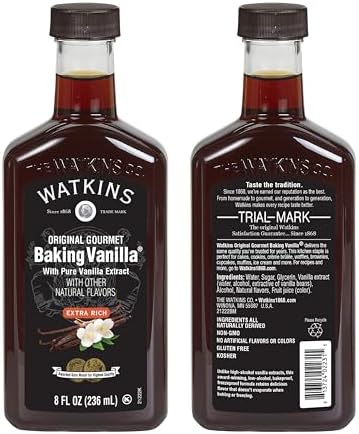Watkins All Natural Original Gourmet Baking Vanilla with Pure Extract, 8 fl. oz. Bottle, 1-Pack
