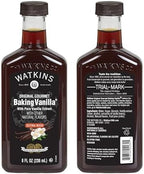 Watkins All Natural Original Gourmet Baking Vanilla with Pure Extract, 8 fl. oz. Bottle, 1-Pack