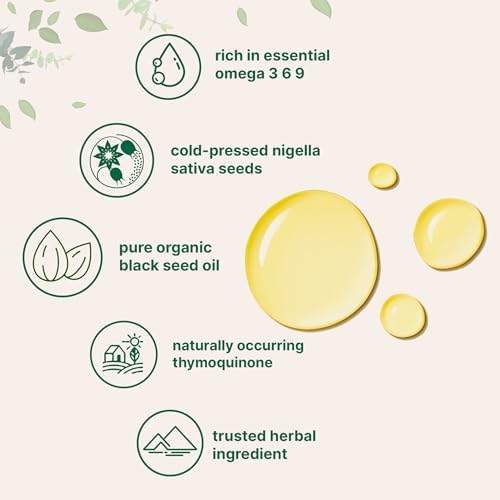 Micro Ingredients Black Seed Oil Organic Cold Pressed, 16 fl oz | Rich in Thymoquinone & Omega 3 6 9 | Unrefined from Nigella Sativa Seeds | Immune, Hair & Skin Support* | Non-GMO - 3 Months Supply